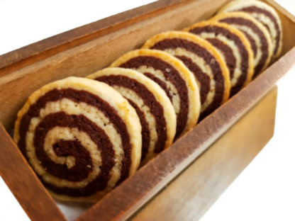 Cass'noisette | Biscuits vanille et chocolat en forme de spirale
