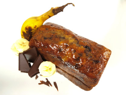 Cass'noisette | Cake aux bananes fraiches et chocolat noir 66 % | SANS lactose !