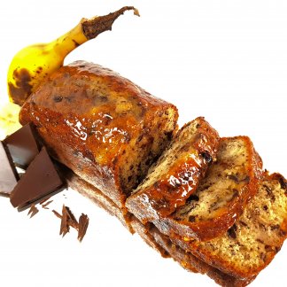 Cass'noisette | Cake aux bananes fraiches et chocolat noir 66 % | SANS lactose !