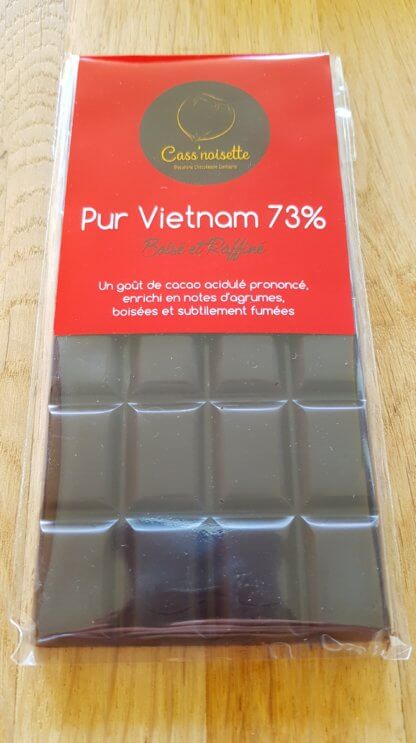 Cass'noisette | Tablette au chocolat noir du Vietnam 73 %