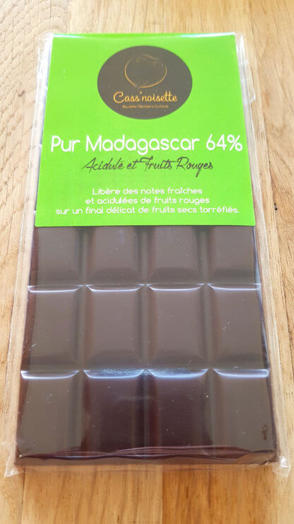 Cass'noisette | Tablette au chocolat noir de Madagascar 64 %