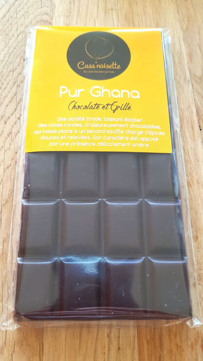 Cass'noisette | Tablette au chocolat noir du Ghana 68 %